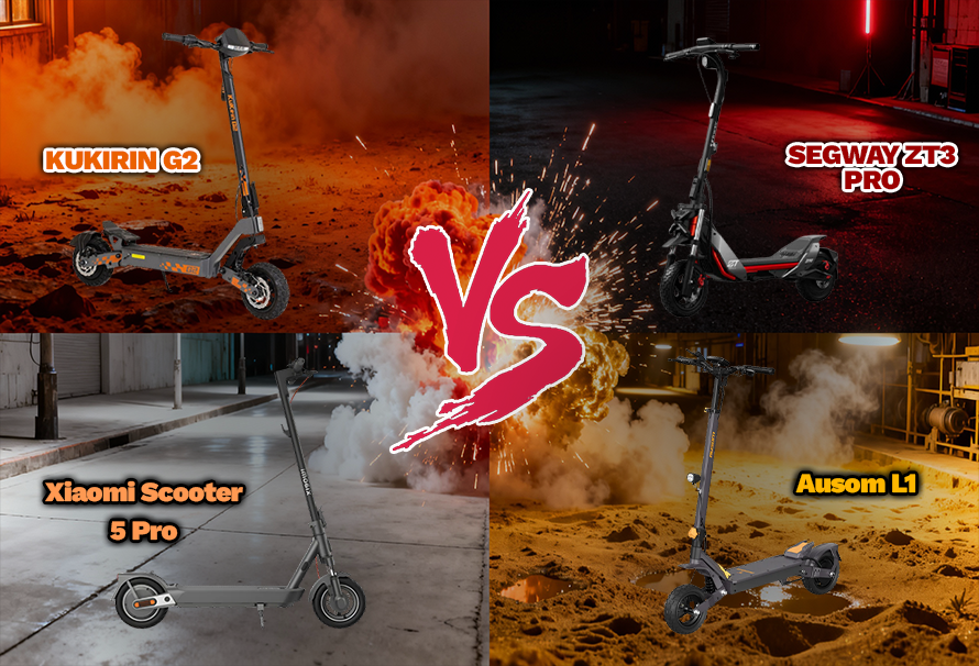 Comparatif trottinette électrique Kukirin G2 face à Segway et Xiaomi