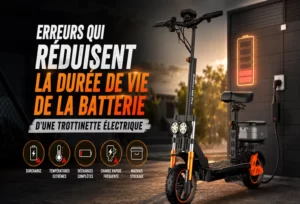 Erreurs qui réduisent la durée de vie de la batterie d'une trottinette