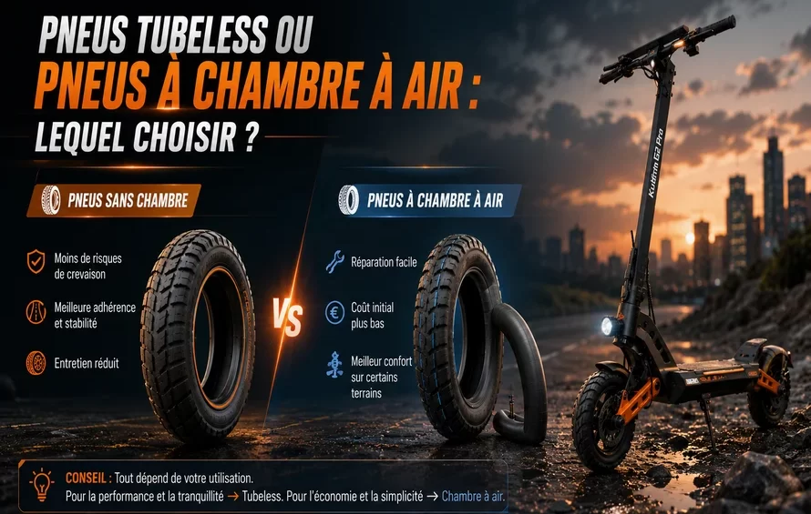 Pneus tubeless ou pneus à chambre à air